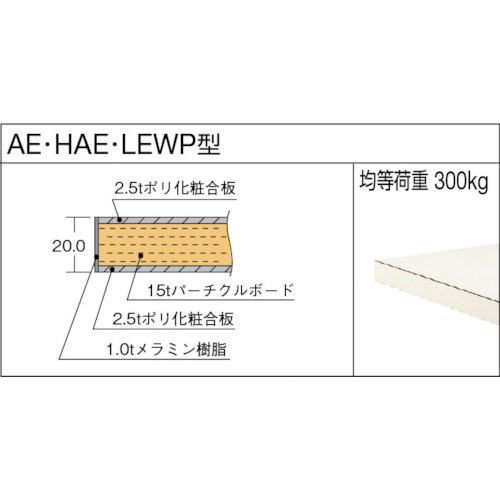 AE型作業台 900X600 ツールハンガー付【AE-0960THN】