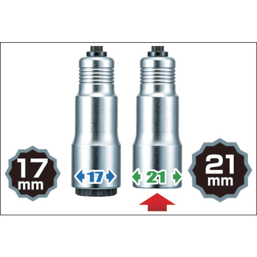 耐久ソケット ダブル17×21mm 6角【TSK-T1721-6K】