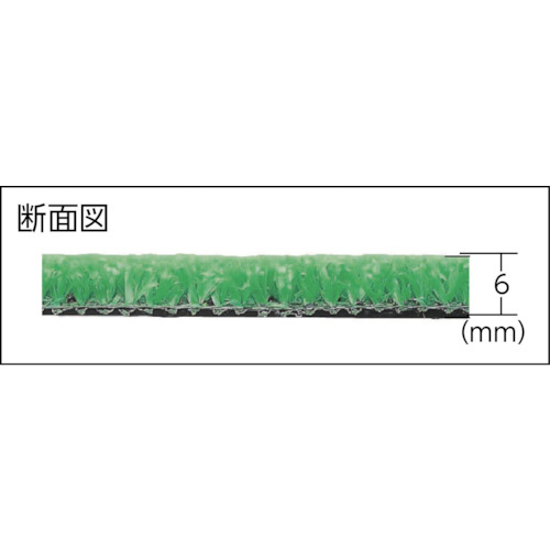 人工芝(透水タイプ) 910mmX3m 厚み6mm【TTFW-936】