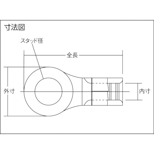 裸圧着端子 R形(50P)【R 100-12】