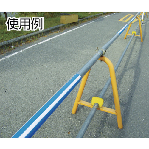 単管安全表示カバー 「目立つぞ」 ブルー/白 長さ900mm【000171】