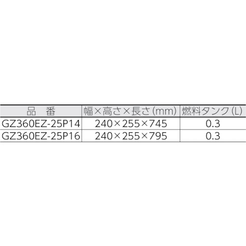 エンジンチェンソー(リアハンドル)【GZ360EZ-25P14】