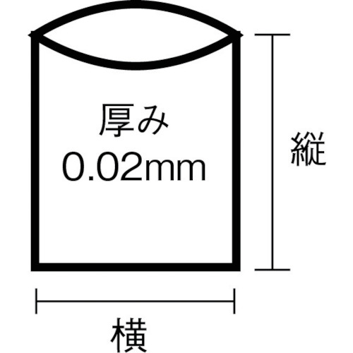 LT09スタンダートポリ袋9号(0.02)透明100枚【LT09】