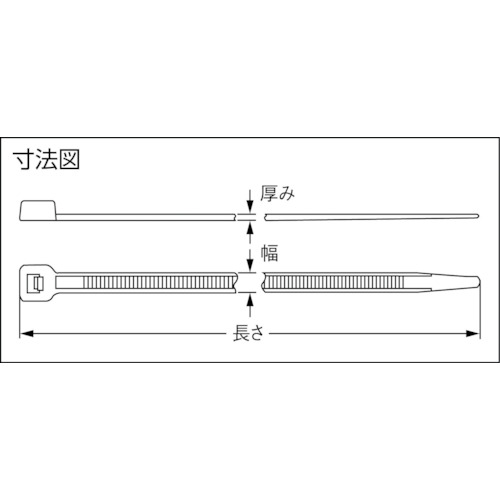 インシュロックタイ メタルコンテントタイ (100本入)【MCTS300-MG】