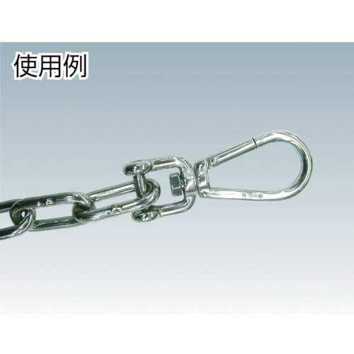 ステンレス スナップフックシャックル 線径6mm長さ84mm (1個入)【B-2441】