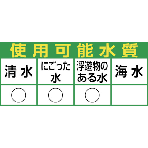 排水用樹脂製水中ポンプ(汚物用)【WUO-505/655-1.5】