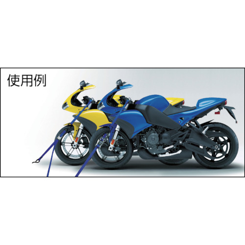 ベルト荷締機 大型バイク用 タイダウン カム式 ソフトフック付【BK-CP-SF】