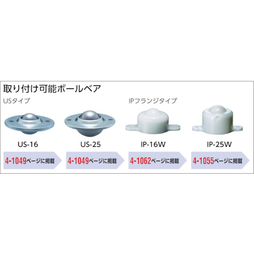 ボールベアー取付ベース パズル赤色【PZ75-RE】