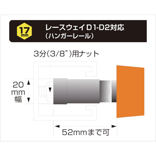 ダブルソケット電工ハンマー17×13【02411】