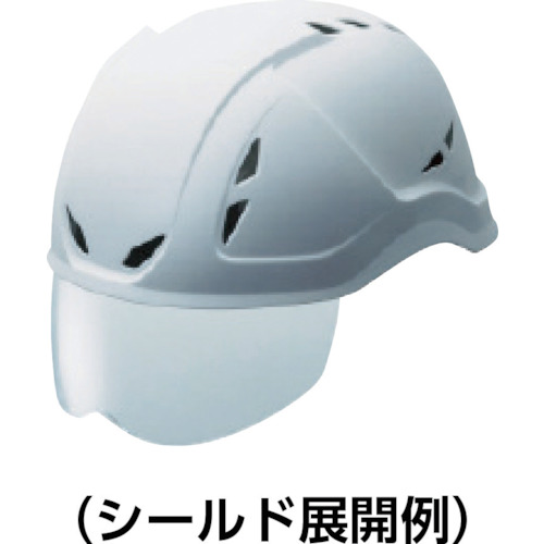 軽作業帽(シールド面・通気孔付)【SCL-400VS-W】