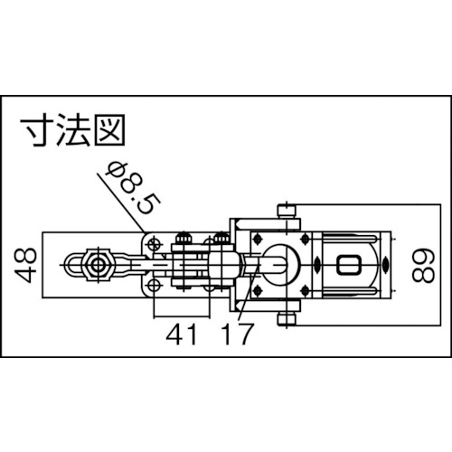下方押え型エアー式バリクランプ【TDBA201F】