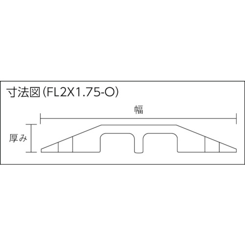 ファーストレーン ケーブルプロテクター 軽量型 電線2本【FL2X1.75-O】