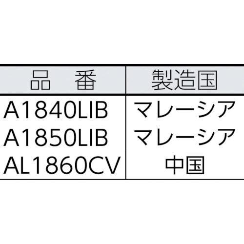 バッテリー スライド式 18V4.0Ahリチウムイオン【A1840LIB】