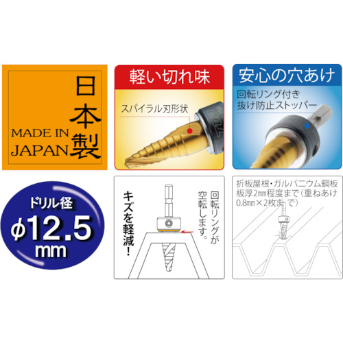 折板屋根用ルーフドリル【ESD-125R】