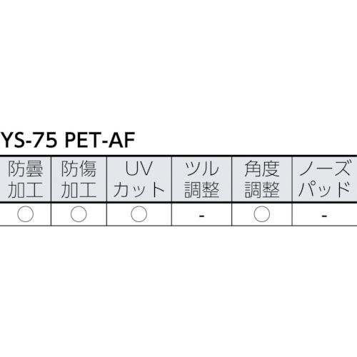 二眼型セーフティグラス【YS-75 PET-AF】