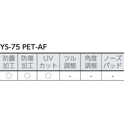 二眼型セーフティグラス【YS-75 PET-AF】