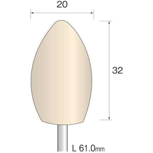 フェルトバフ ハード Φ20 (10本入)【GA2264】