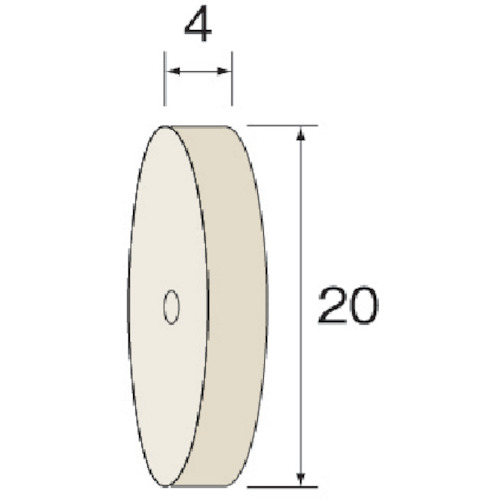 フェルトホイールΦ20×5 (10個入)【NA4614】