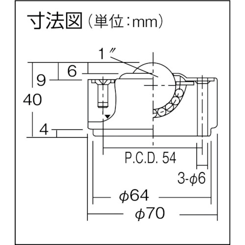 ボールベアー IS-25S オールステンレ製【IS-25S】