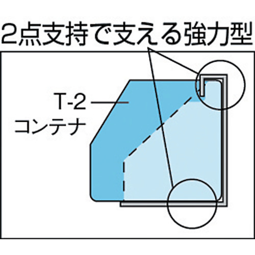 UPR型パンチングパネル用棚板 T2コンテナ用【UPR-C2】