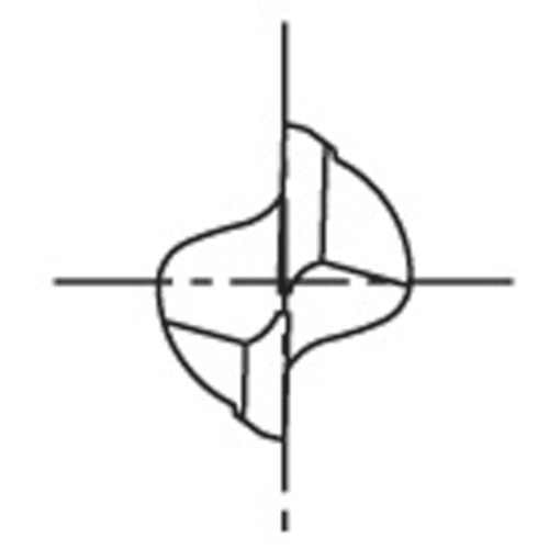 ハイスエンドミル TIN 2刃ショート 24 88034【EX-TIN-EDS-24】