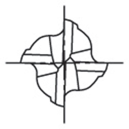 ハイスエンドミル TIN 多刃ショート 2.5 88205【EX-TIN-EMS-2.5】