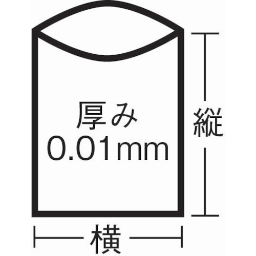 スタンダートポリ袋吊り下げタイプ(0.01mm)12号 200枚【H12H-HCL】