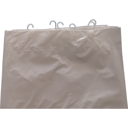日除けカーテン ポリエチレン製 乳白 幅2m×長さ1.95m(10枚入)【004411】
