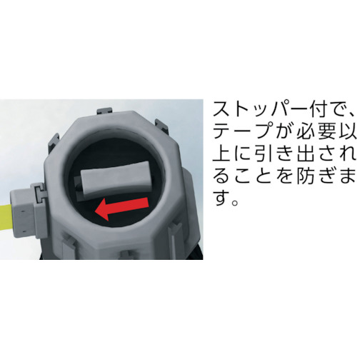 バリアライン用標示テープ5M 黄・黒【TCC-BR-TA】