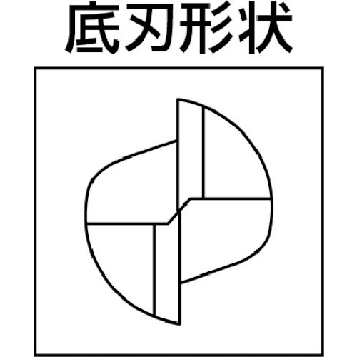 アルミニウム加工用2枚刃超硬エンドミル(M) 外径25.0【C2MHAD2500】