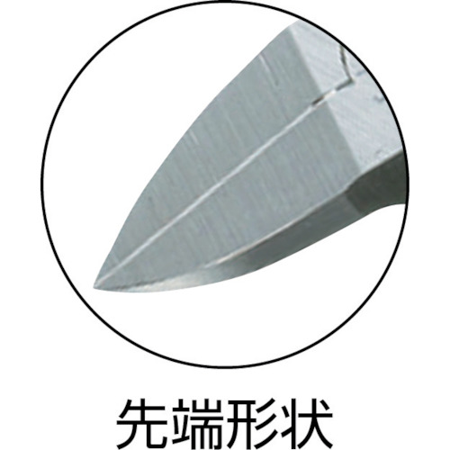 プラスチック用ニッパー スリムタイプ(刃先形状フラット) 140【PL-785】