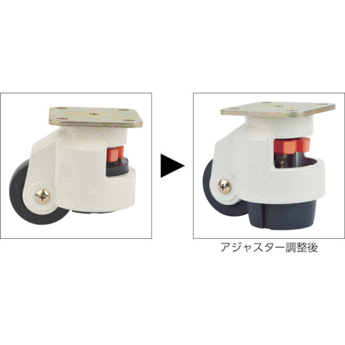 パーキングキャスター 自在 ナイロン車輪 74mm【TPYJ100F】