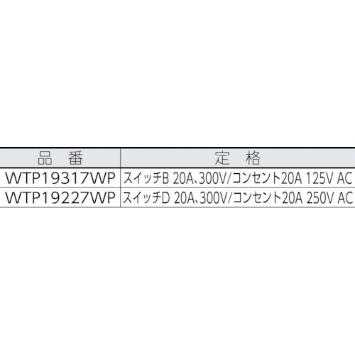 コスモワイドエアコン用埋込スイッチ付コンセント【WTP19227WP】