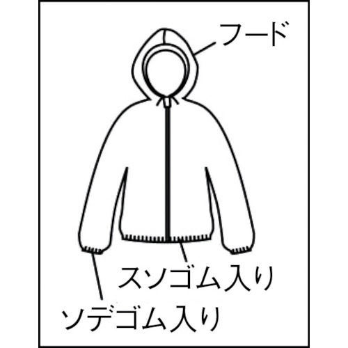 不織布使い捨て保護服フード付ジャンバー Sサイズ ブルー【TPC-F-S-B】