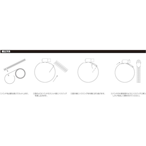 フープバンド用締付金具 SUS304 (10個入)【SFPB-K】