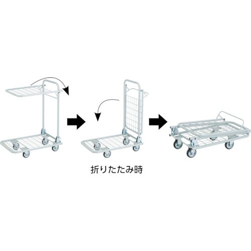 軽量メッシュ台車 アミー 回転式2段型【AM-2B】