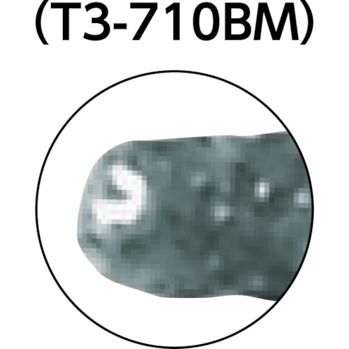 CBNインターナルバー円筒先丸 Φ1.0X刃長6X軸3mm【T3-710BM】