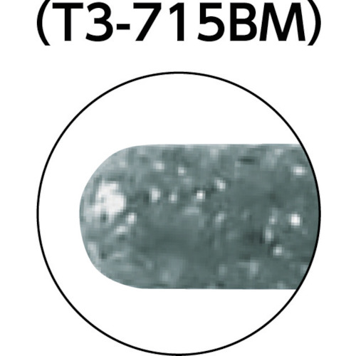 CBNインターナルバー円筒先丸 Φ1.5X刃長6X軸3mm【T3-715BM】