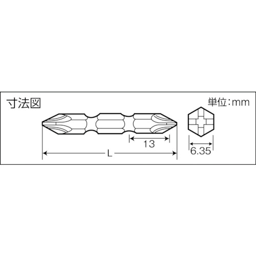 ネジに喰いつくビット2本組 +2X110mm MG付【TKB-2-110】