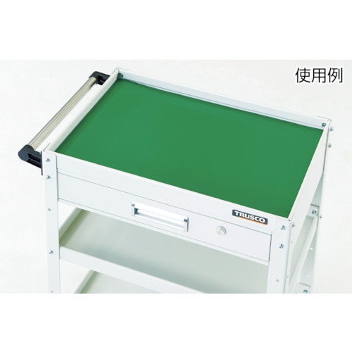 ワゴン用マット 平板 500X500用 グリーン【WM-55H-GN】