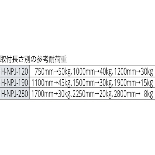 強力伸縮棒 H-NPJ-190 ホワイト【H-NPJ-190】