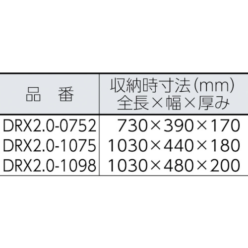 アルミ製 足場台【DRX2.0-0752】