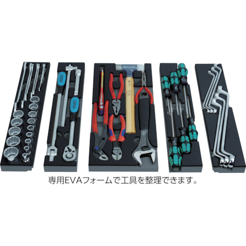 EVAフォーム 黒×オレンジ 3段式工具箱用【TIT44SBKF1】