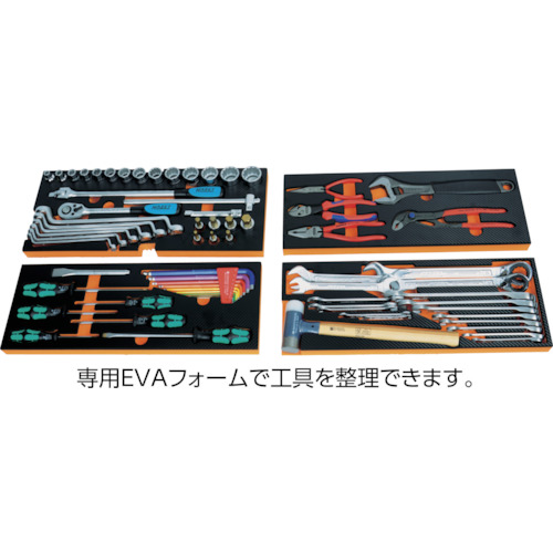 EVAフォーム 黒×オレンジ 3段式キャビネット用【TIT62SBKF3】