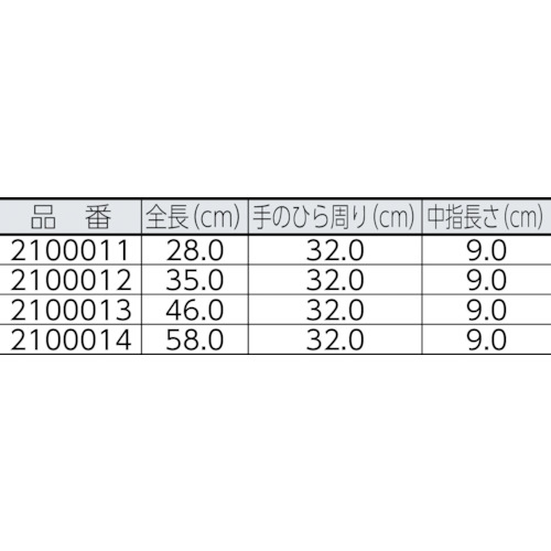 ゼテックスプラス 手袋 46cm【2100013】