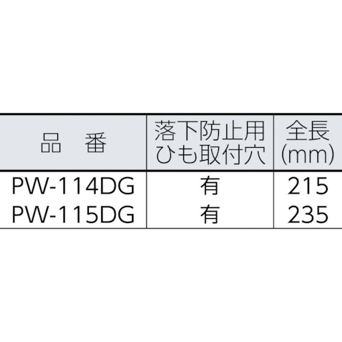 POWER 万能ペンチ エラストマーグリップ【PW-114DG】