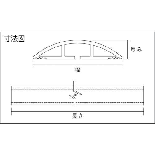 ソフトケーブルプロテクター 10XW50.8X5Mグレー【TSRD10X505-GY】