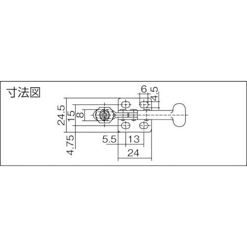 下方押え型トグルクランプ 水平ハンドル(31102)【ISK-040】