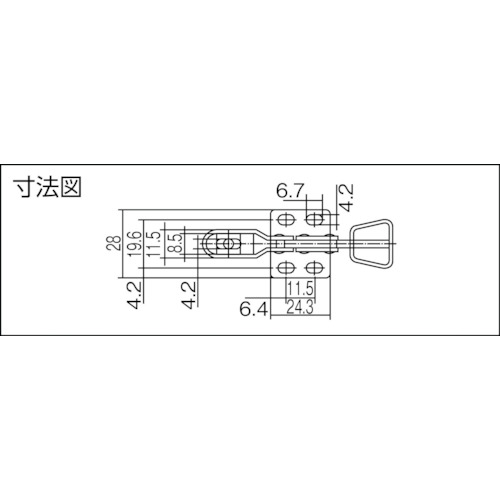 下方押え型トグルクランプ 水平ハンドル(31108)【ISK-080】