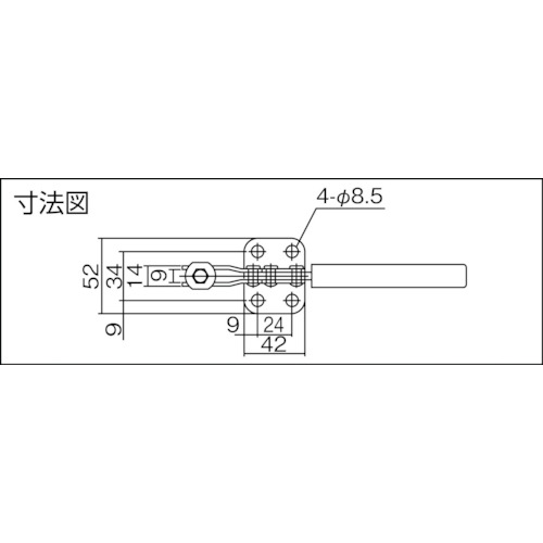 下方押え型トグルクランプ 水平ハンドル(31201)【ISK-38BS0】
